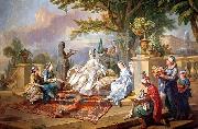 Charles-Amedee-Philippe van Loo The Sultana Served by her Eunuchs France oil painting artist